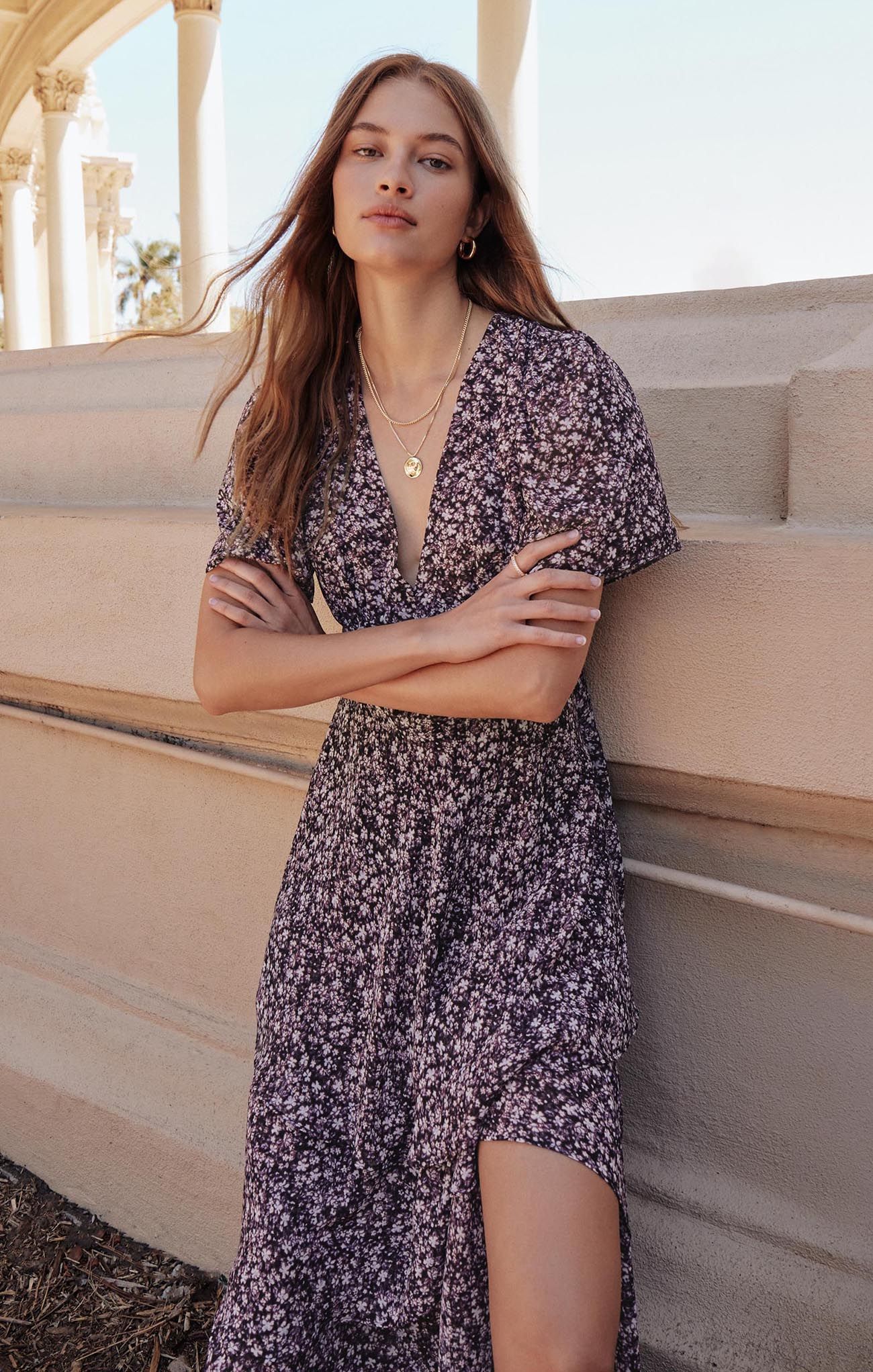 Everly Floral Midi Dress sold by Z Supply