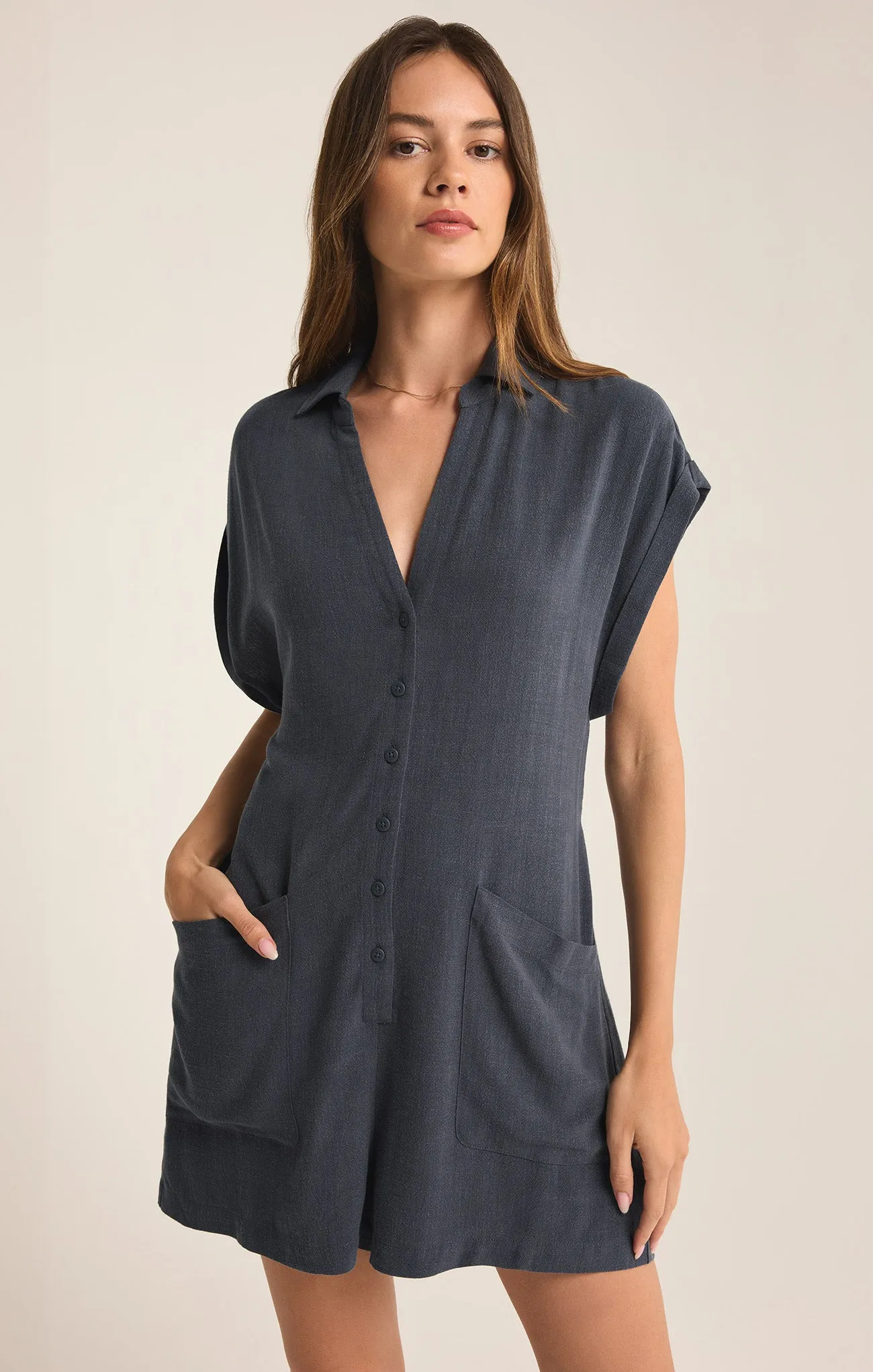 Sahara Linen Romper sold by Z Supply