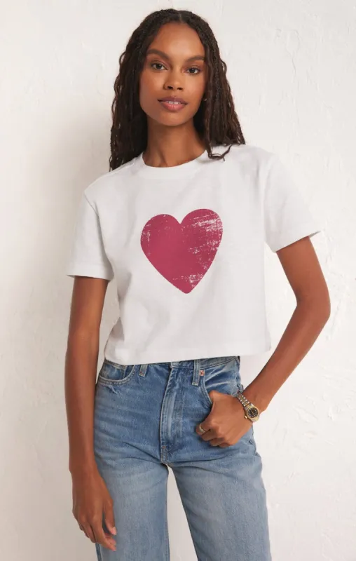 You Are My Heart Cropped Tee made by Z Supply