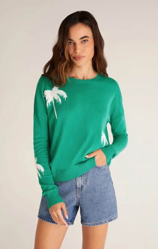 Larisa Palm Tree Sweater sold by Z Supply