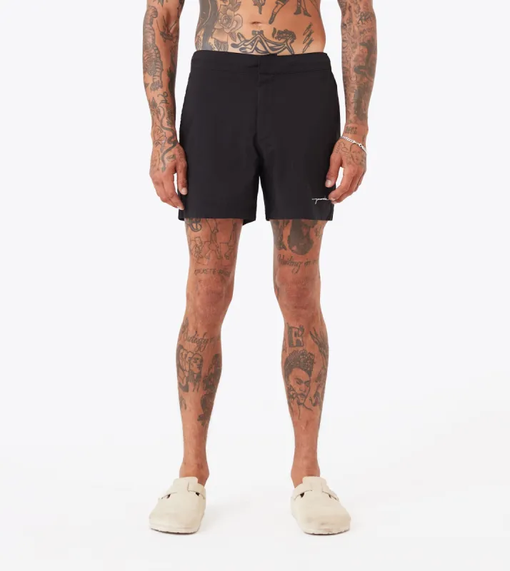 Holiday Swim Short Black sold by Zanerobe