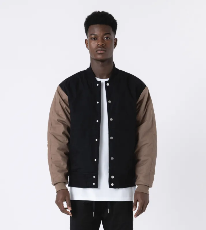 WST Bomber Jacket Black/Timber sold by Zanerobe