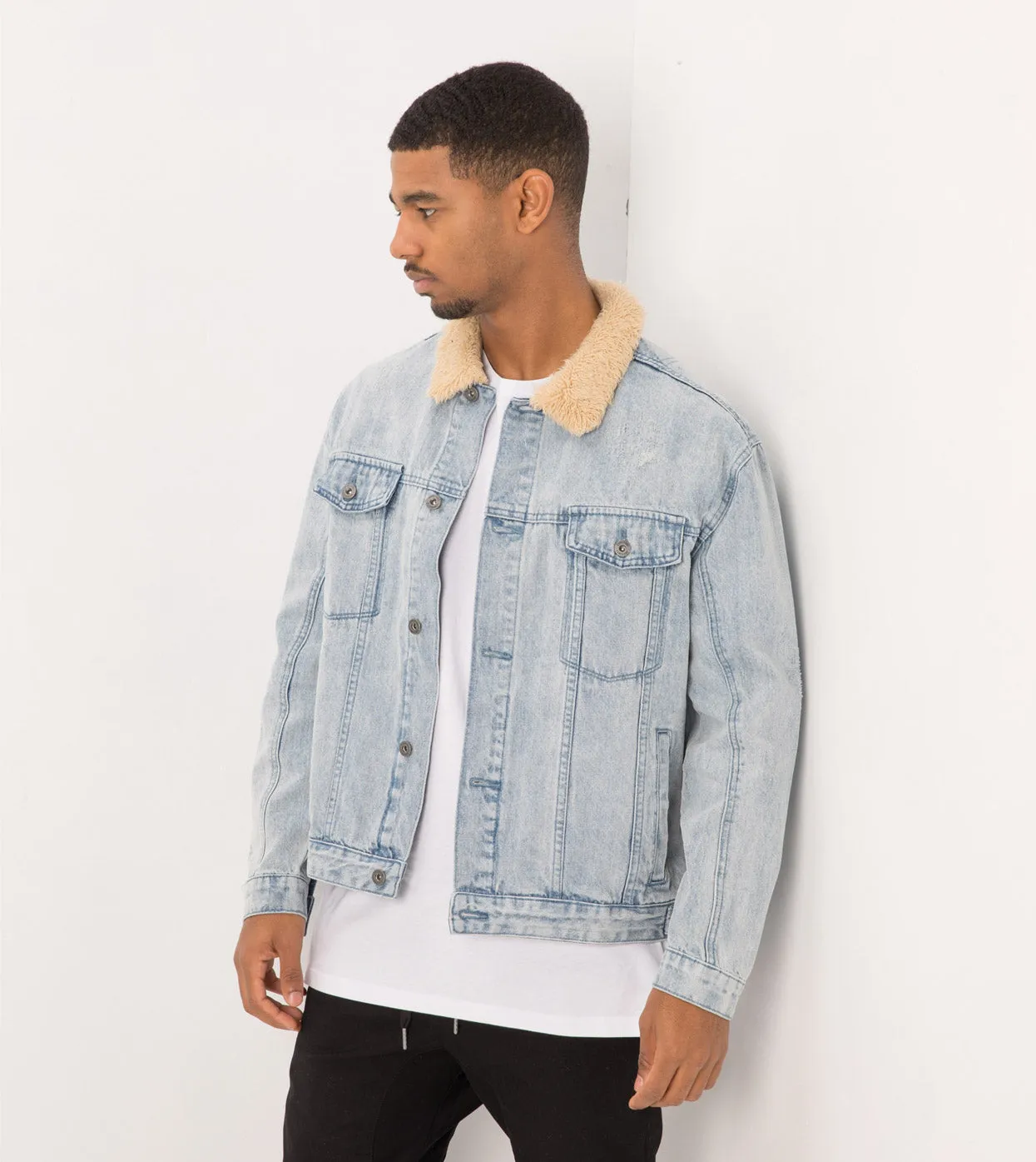Sherpa Denim Jacket Arctic Wash - Sale sold by Zanerobe product image thumbnail 2