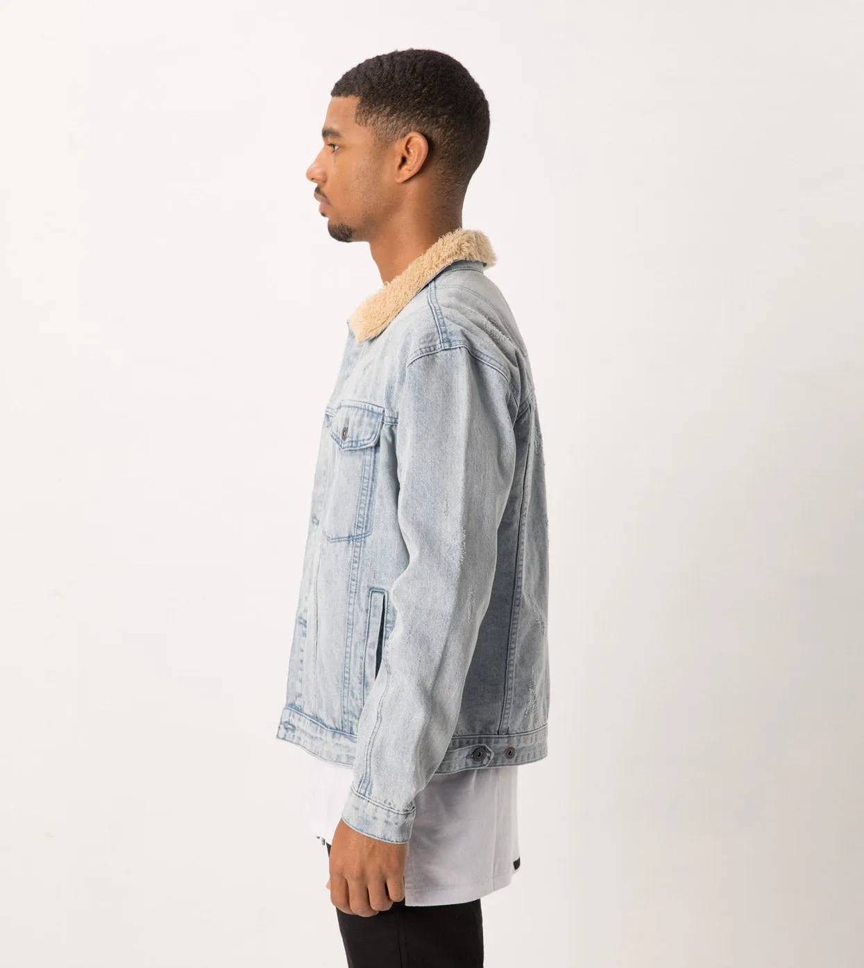 Sherpa Denim Jacket Arctic Wash - Sale sold by Zanerobe product image thumbnail 4