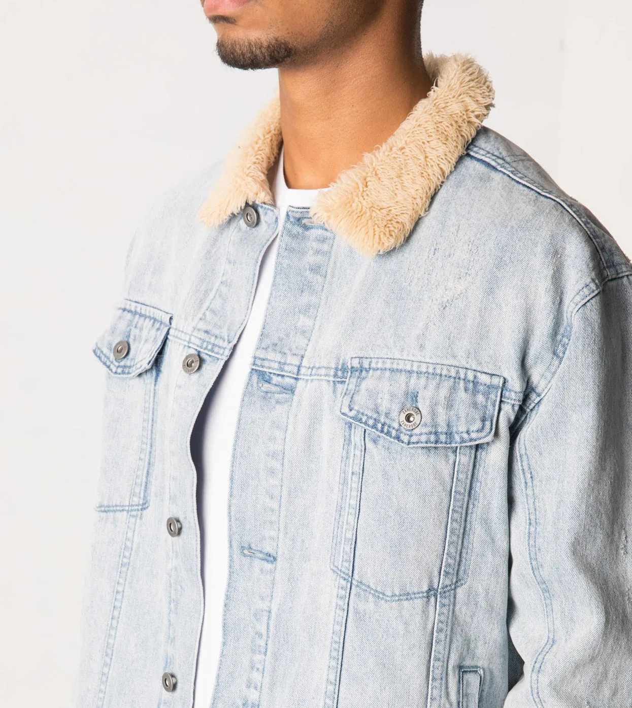 Sherpa Denim Jacket Arctic Wash - Sale sold by Zanerobe product image thumbnail 3