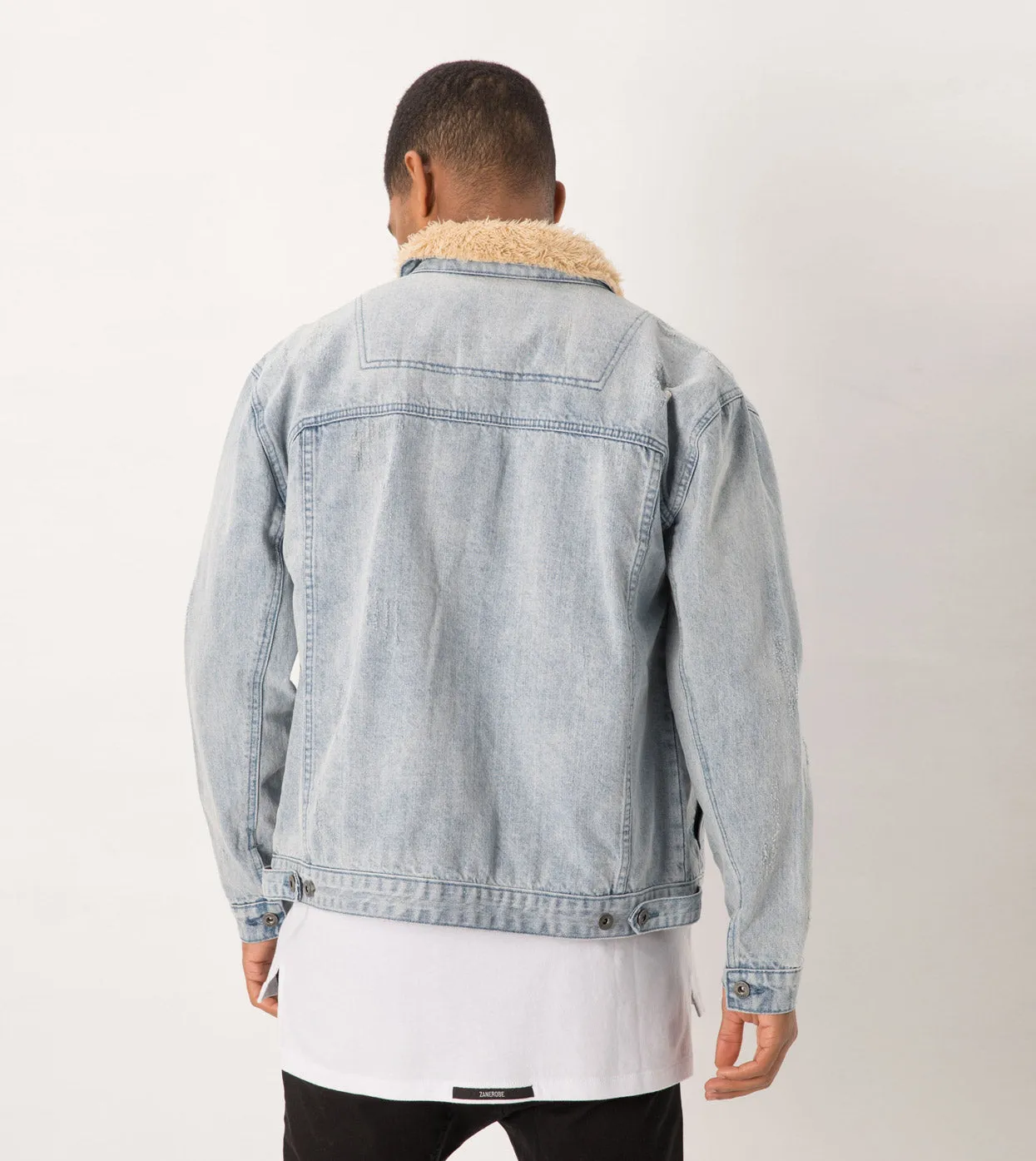 Sherpa Denim Jacket Arctic Wash - Sale sold by Zanerobe product image thumbnail 5