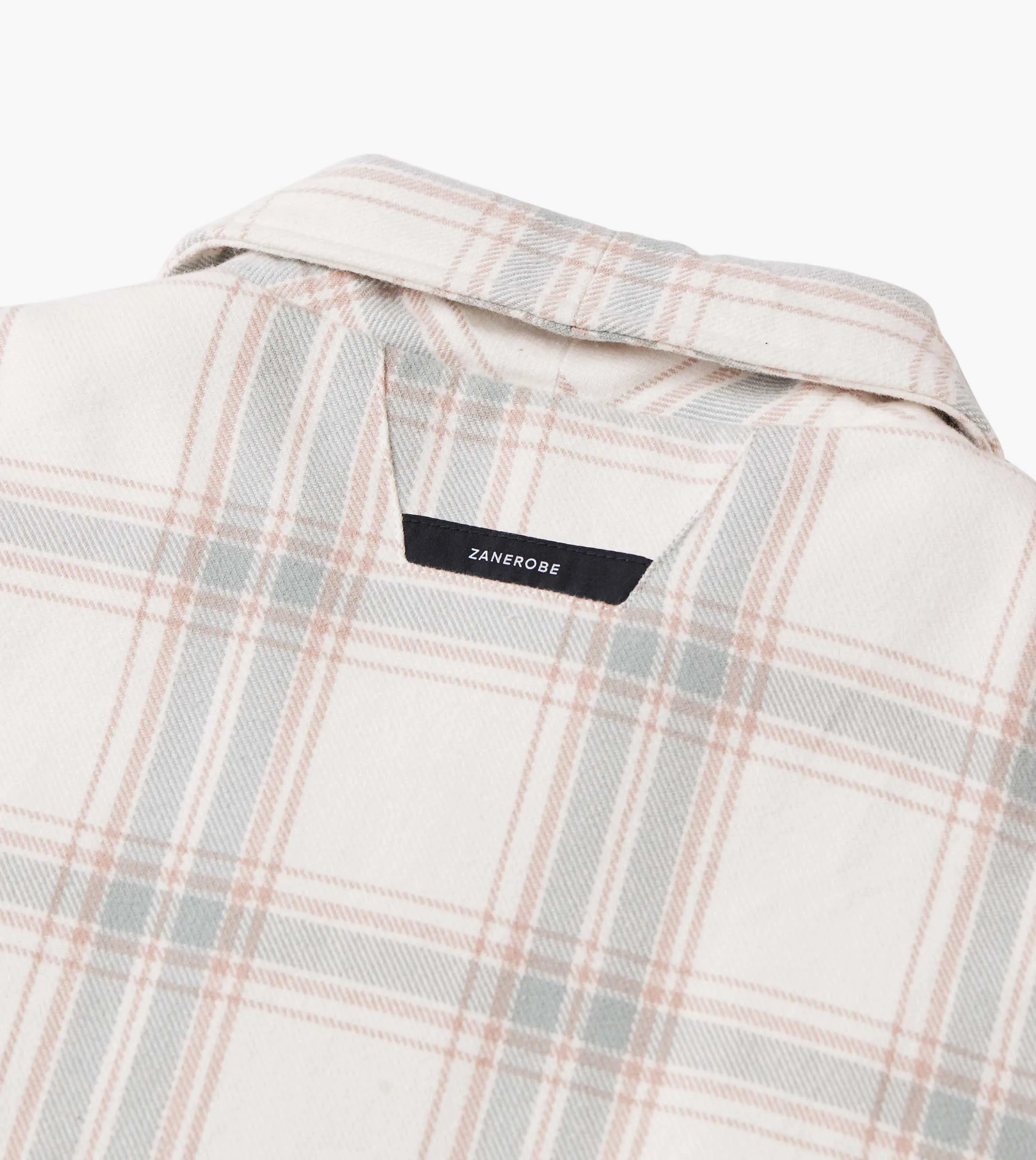 Hike Plaid Overshirt Vintage White/Lt Blue sold by Zanerobe product image thumbnail 5