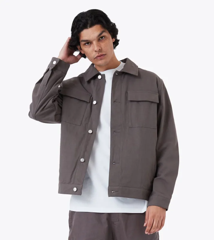 Canvas Work Jacket Peat sold by Zanerobe