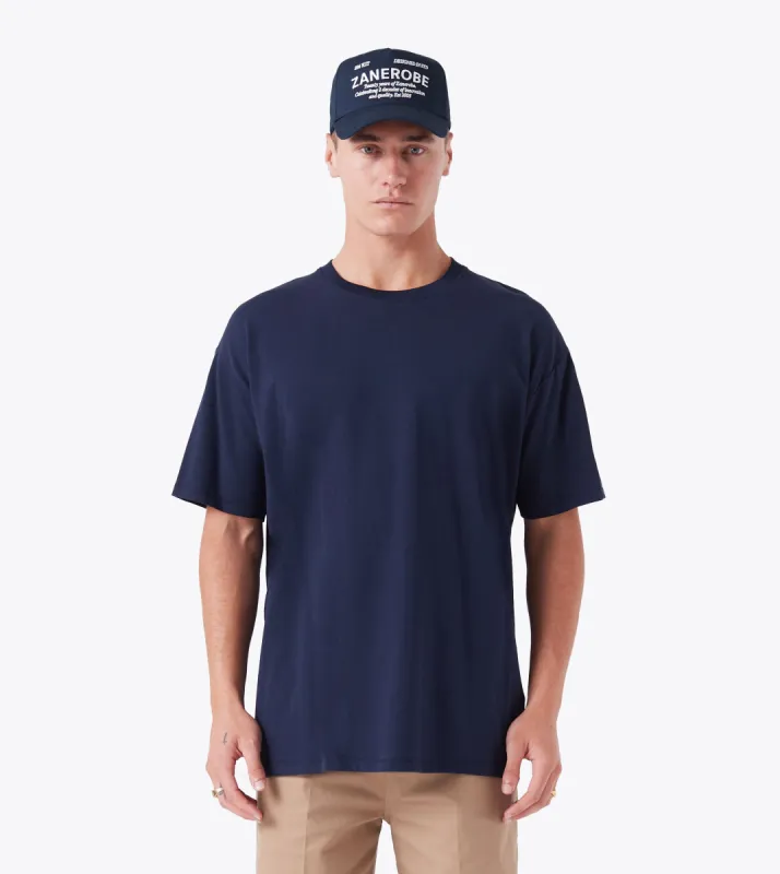 Box Tee Indigo sold by Zanerobe