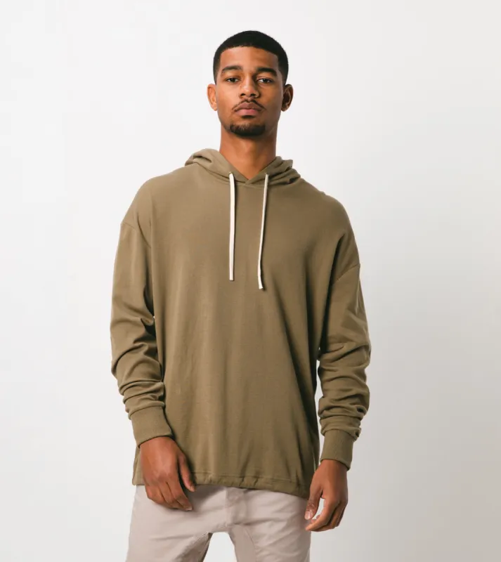 Waffle Rugger Hood LS Tee Grass - Sale sold by Zanerobe