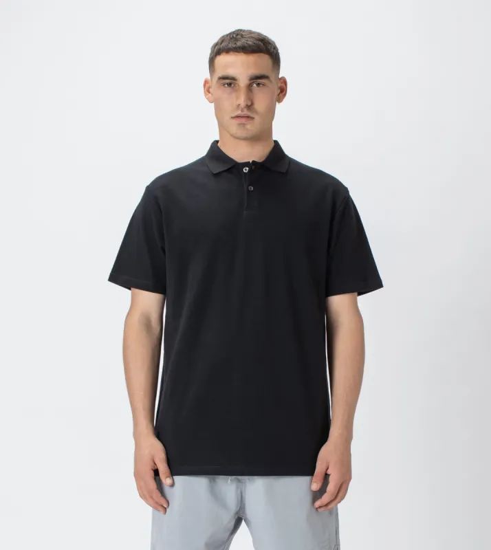 Pique Polo Black sold by Zanerobe