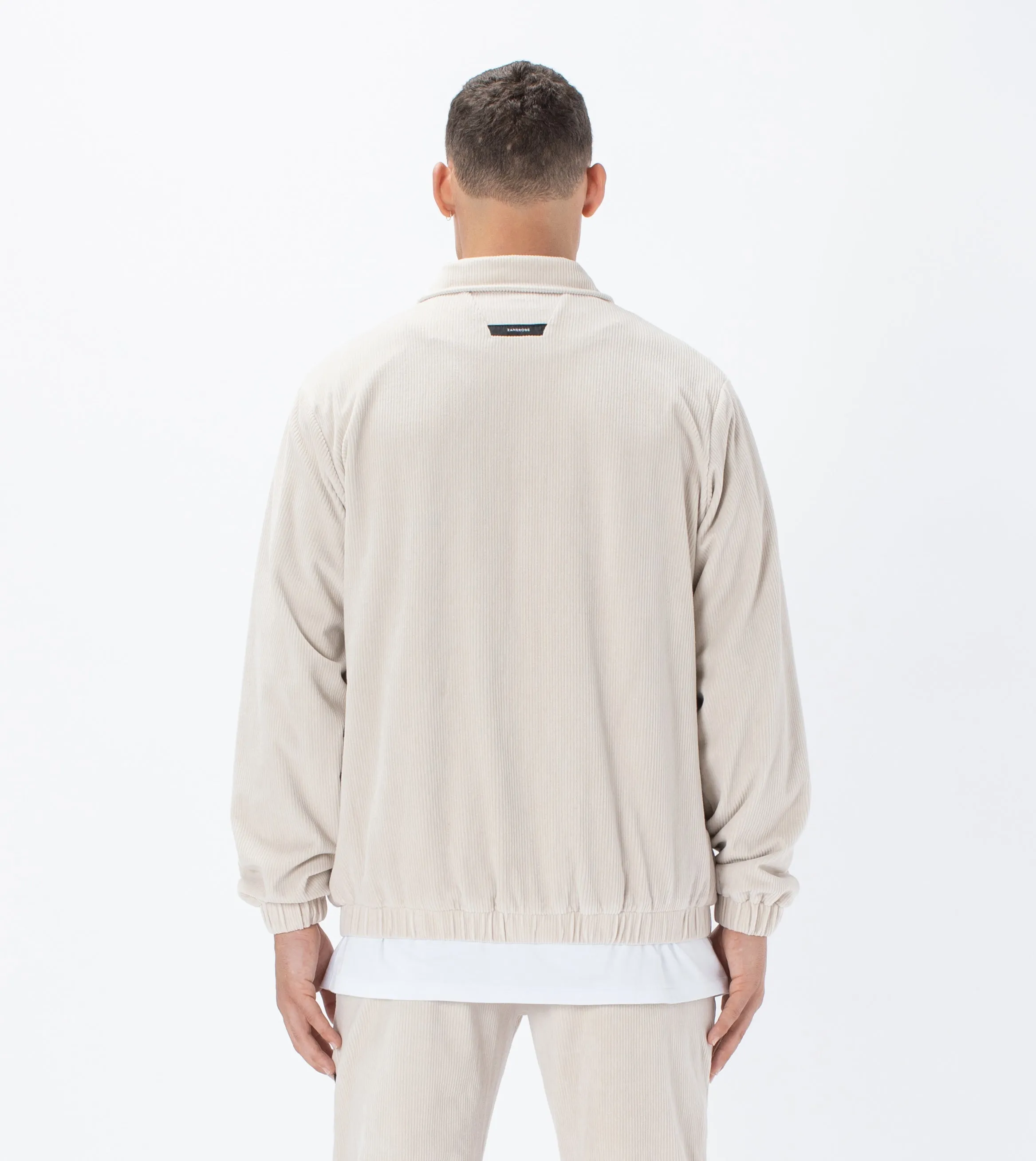 Velour Coach Jacket Beige sold by Zanerobe product image thumbnail 5