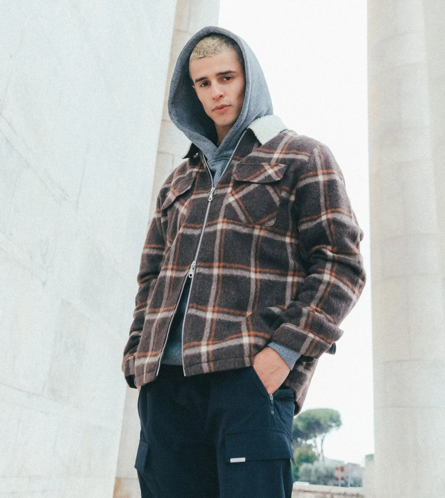 Plaid Work Jacket Timber/Rust sold by Zanerobe product image thumbnail 3