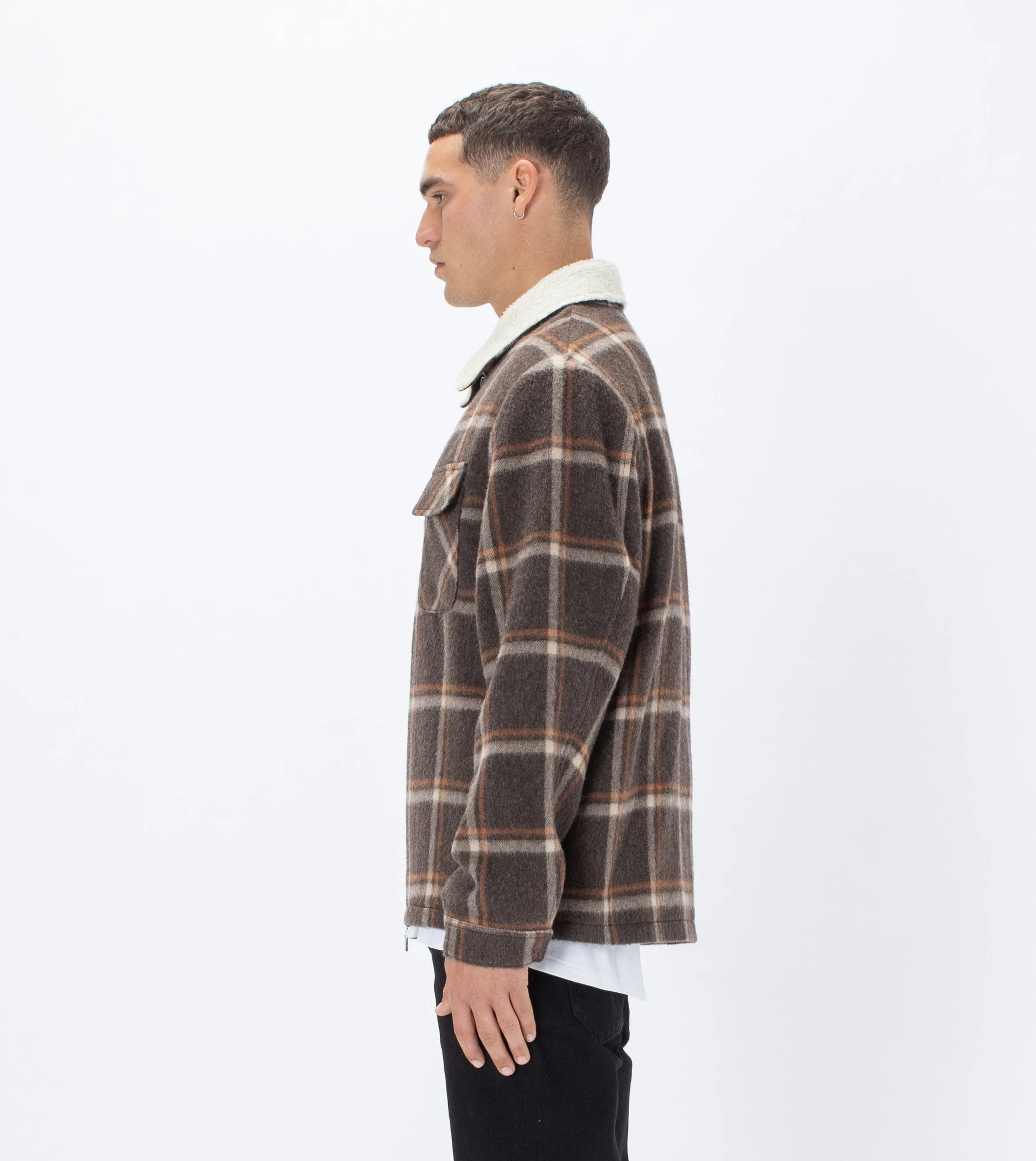 Plaid Work Jacket Timber/Rust sold by Zanerobe product image thumbnail 4