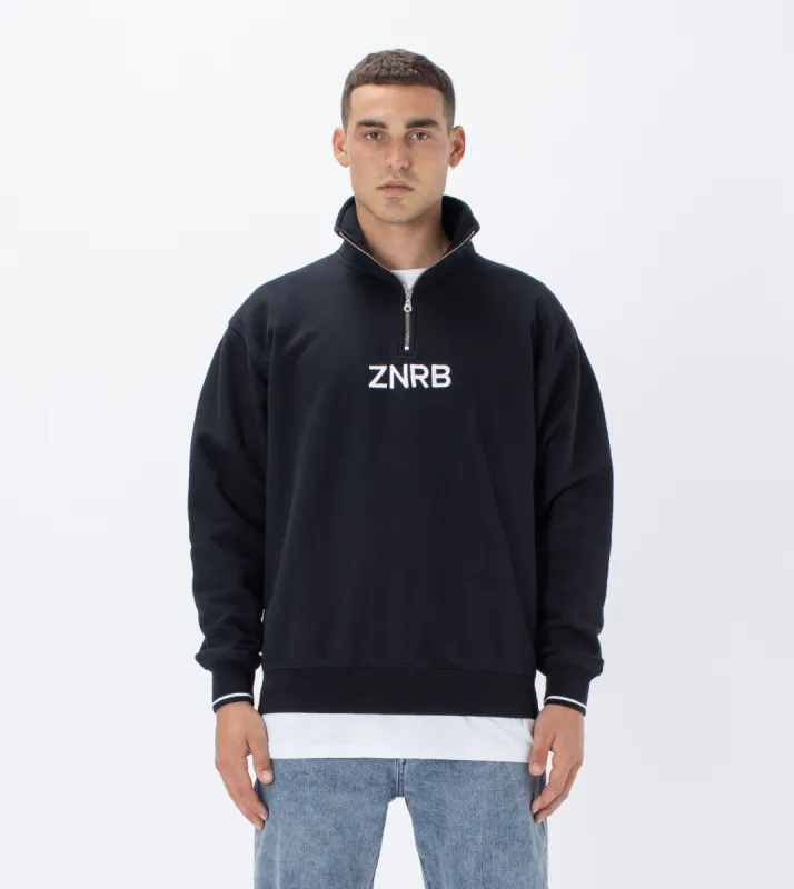 Track Zip Sweat Black sold by Zanerobe