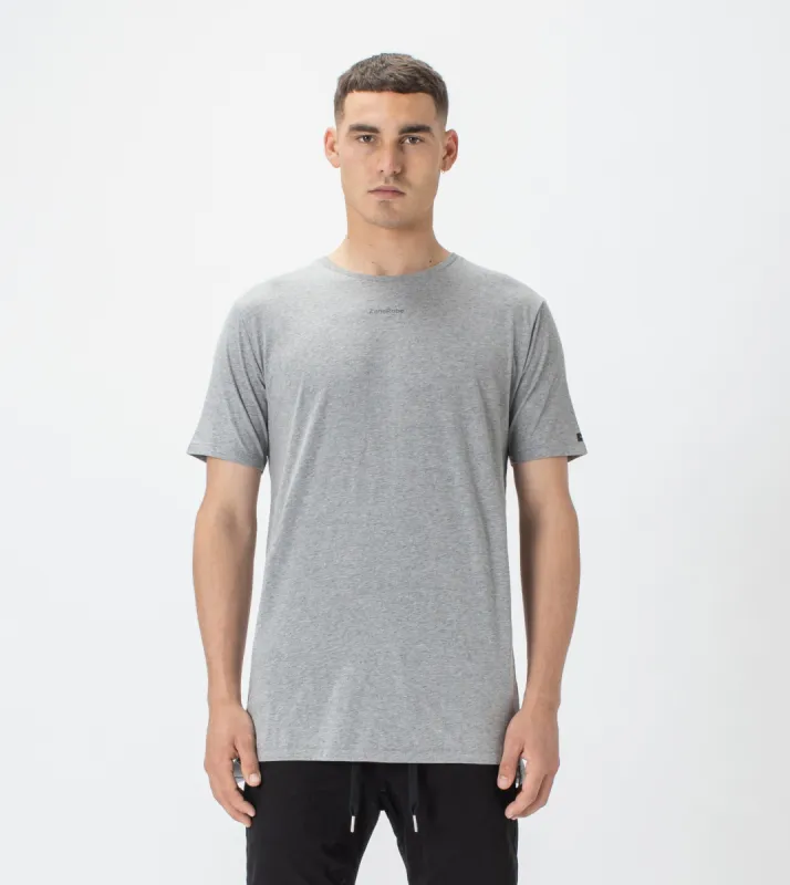 Label Flintlock Tee Dk Grey Marle sold by Zanerobe