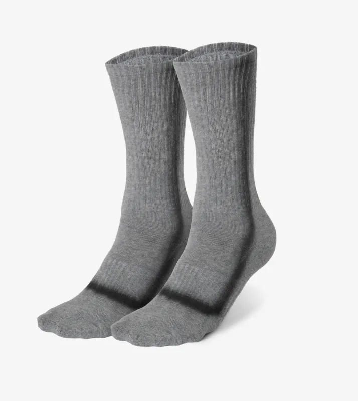TD Stripe High Sock Dk Grey Marle sold by Zanerobe