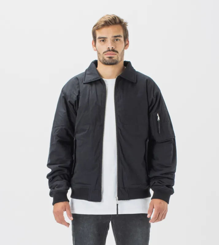 Militat Bomber Jacket Black sold by Zanerobe