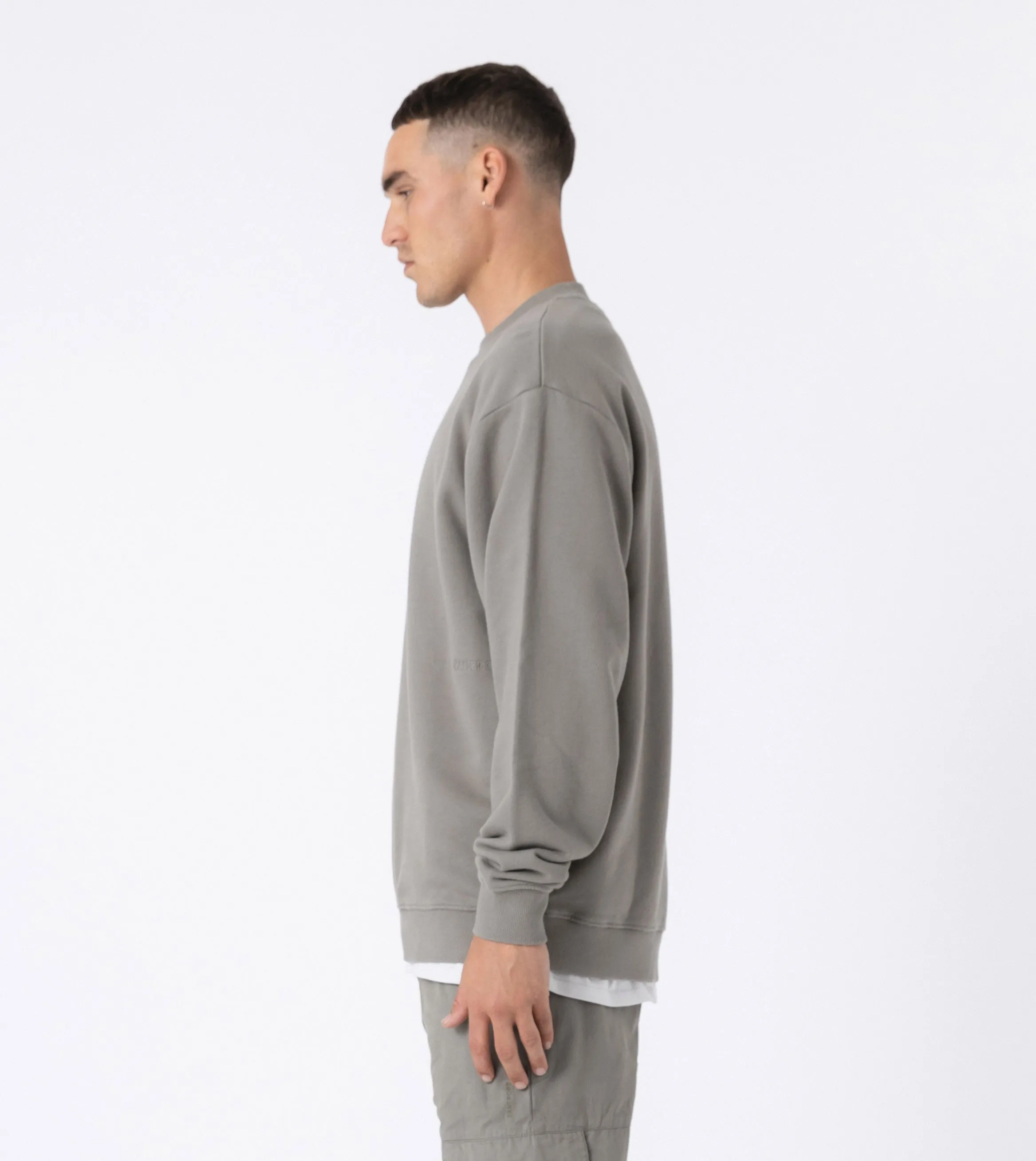 Orgo Crew Sweat Dk Moss sold by Zanerobe product image thumbnail 3