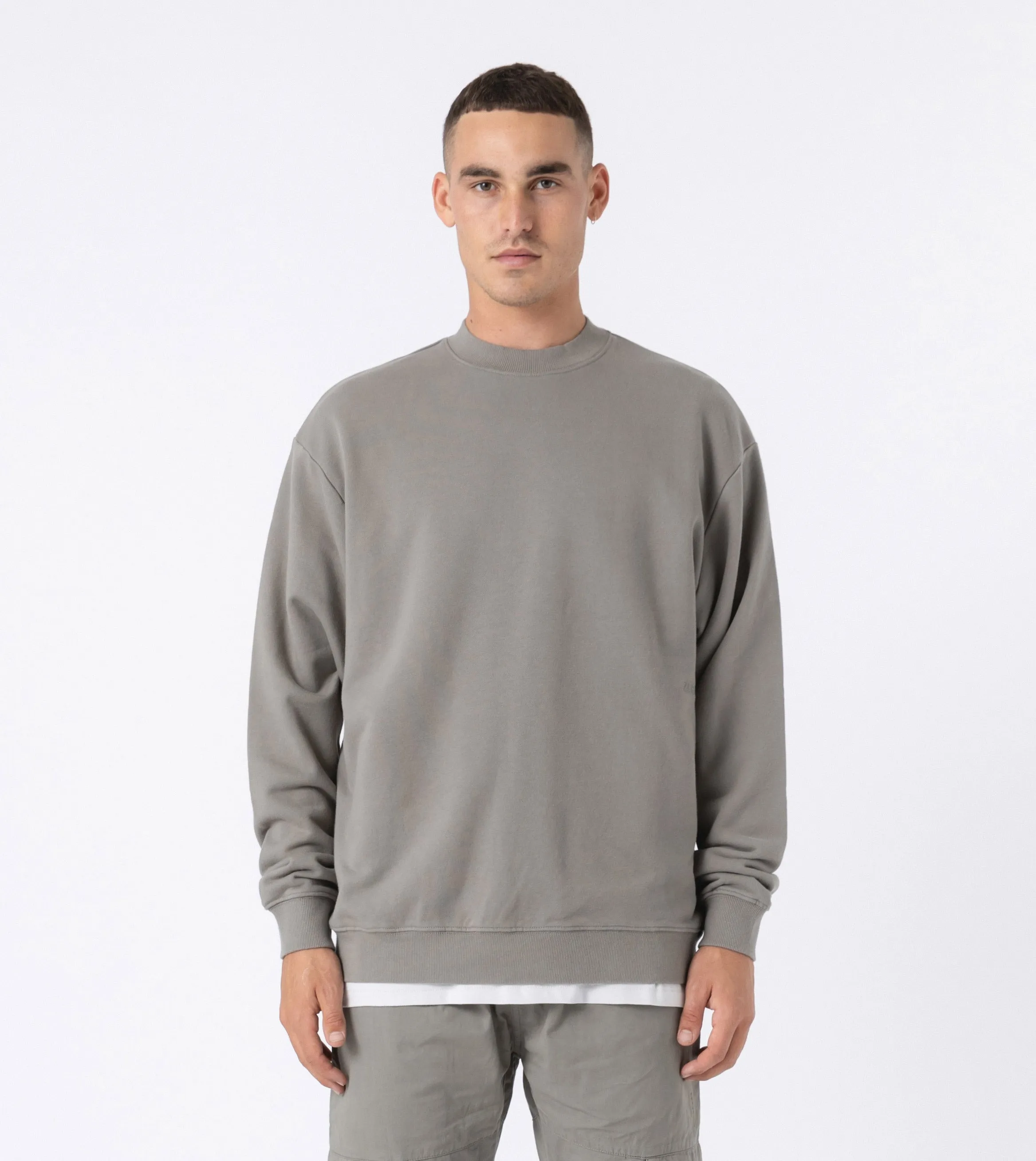 Orgo Crew Sweat Dk Moss sold by Zanerobe product image thumbnail 4