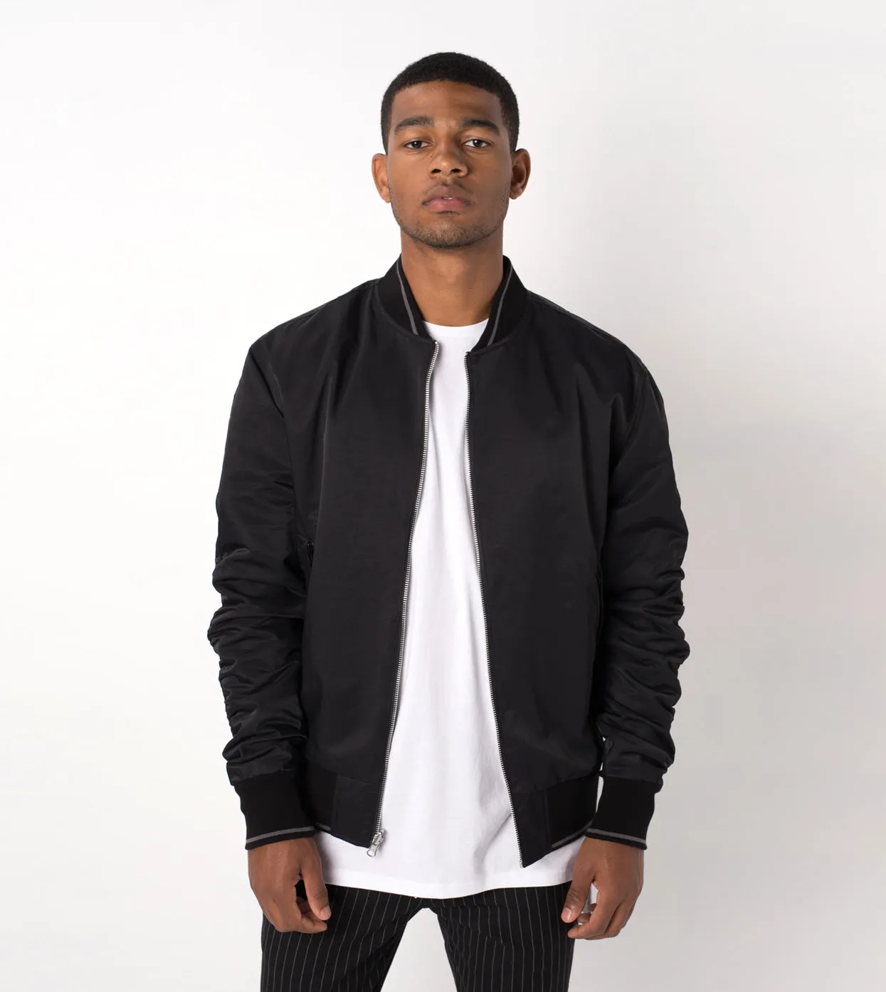 Pinstripe Reversible Bomber Black/White - Sale sold by Zanerobe product image thumbnail 2