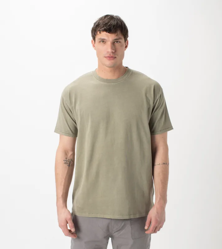 Box Tee GD Moss sold by Zanerobe