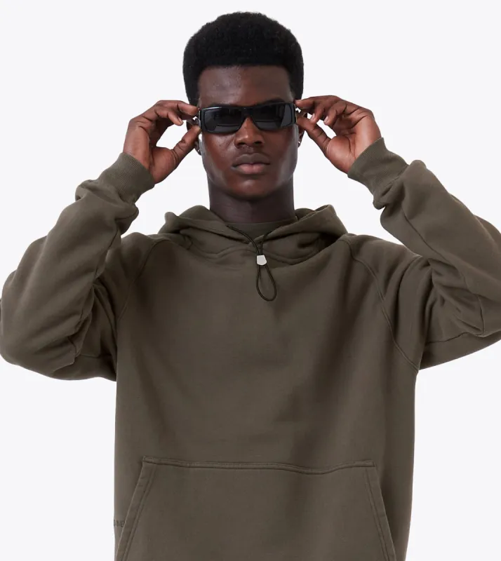 Lowgo Hood Sweat Peat sold by Zanerobe