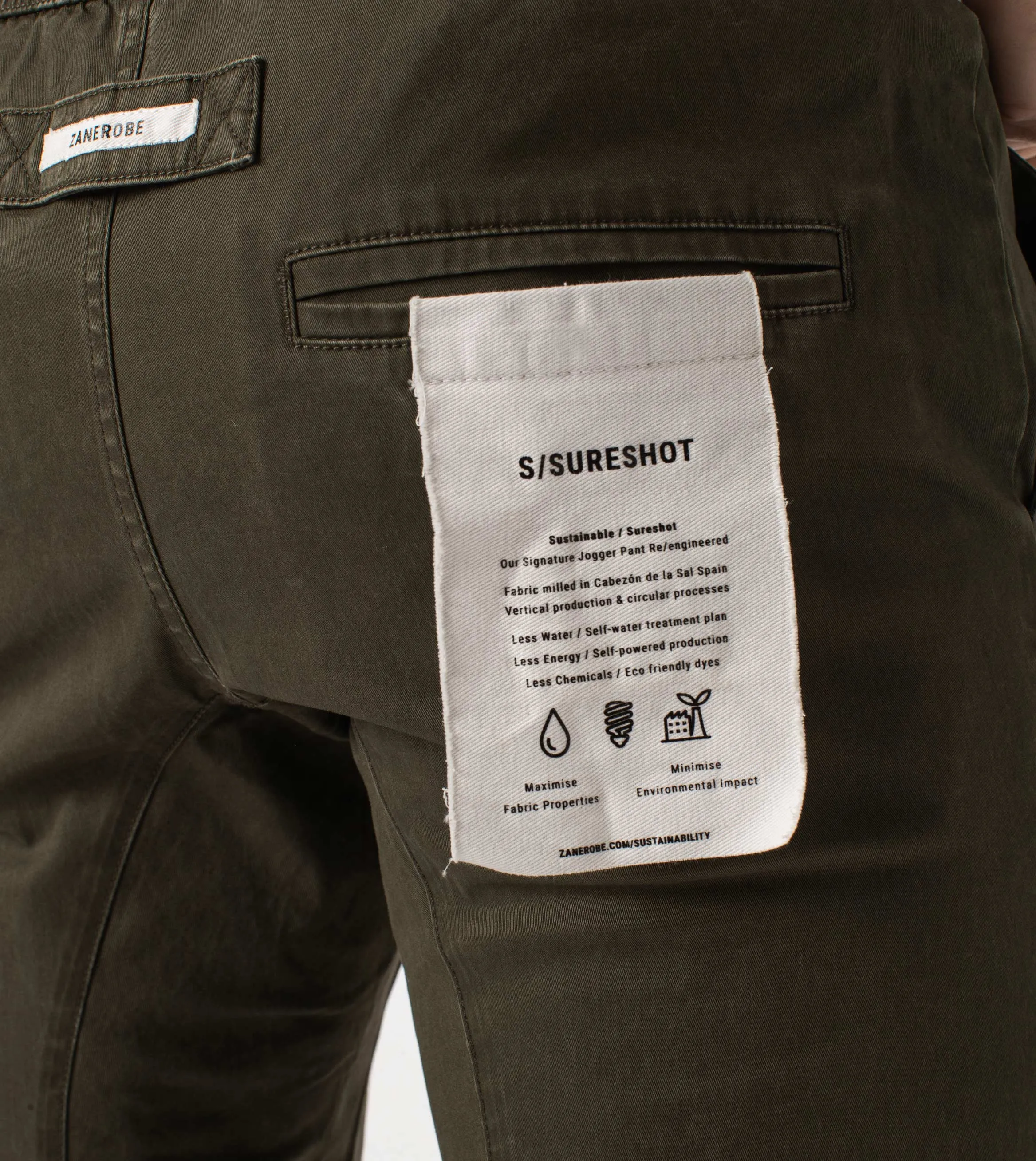 Sustainable Sureshot Jogger Peat sold by Zanerobe product image thumbnail 3