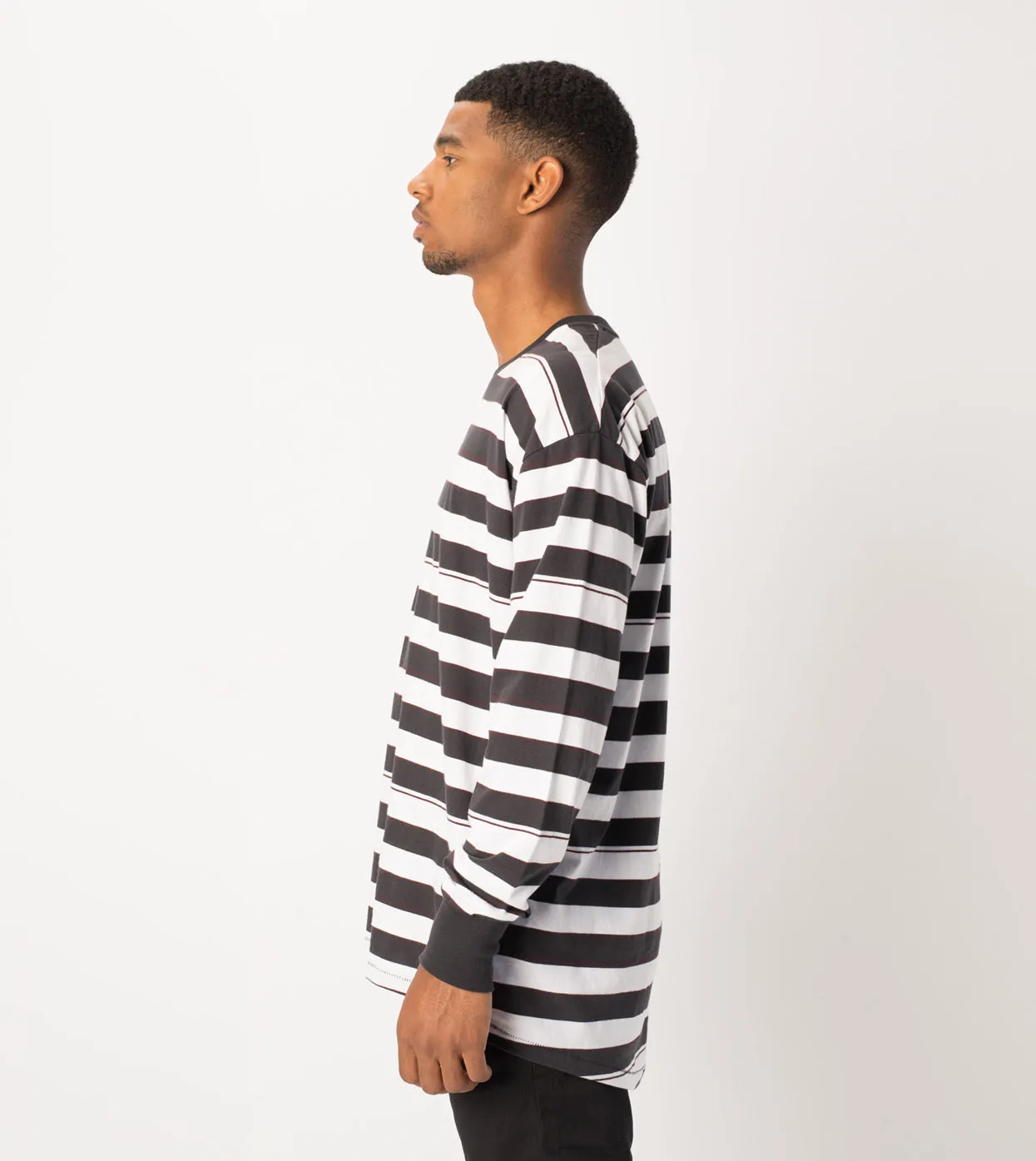 Hoop Rugger LS Tee Vintage Black/White sold by Zanerobe product image thumbnail 4