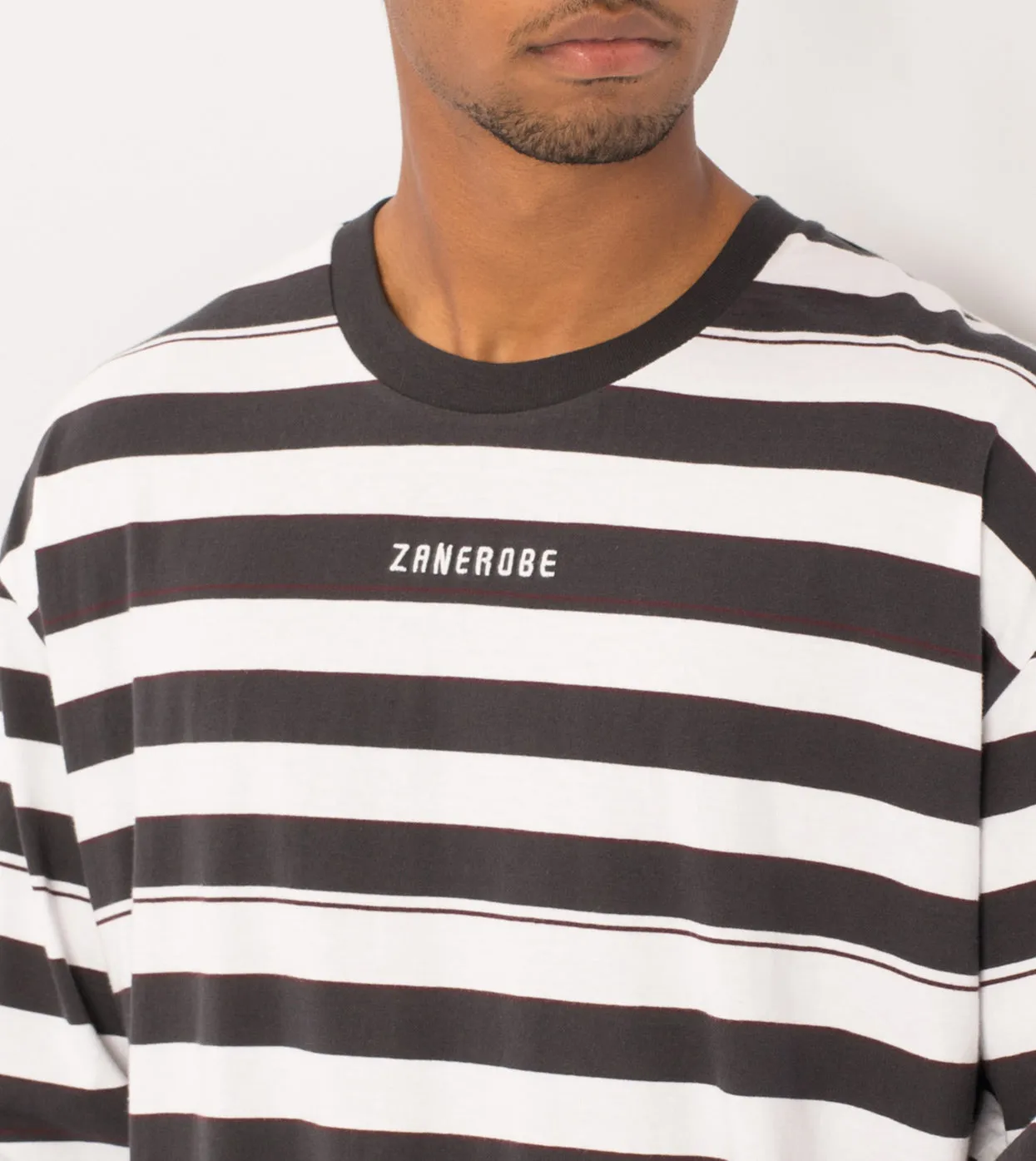 Hoop Rugger LS Tee Vintage Black/White sold by Zanerobe product image thumbnail 3