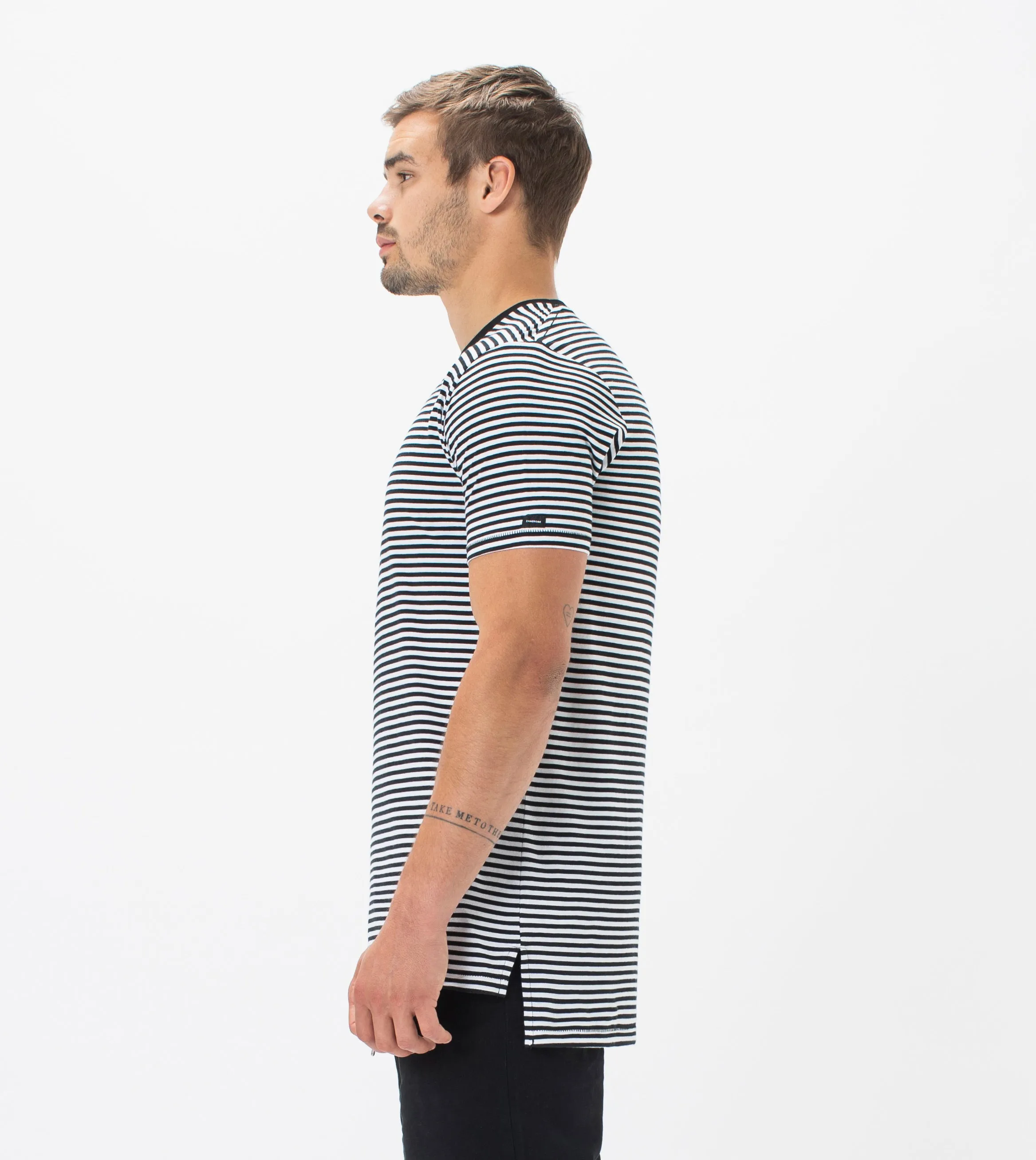 Flintlock Stripe Tee Black/White sold by Zanerobe product image thumbnail 5