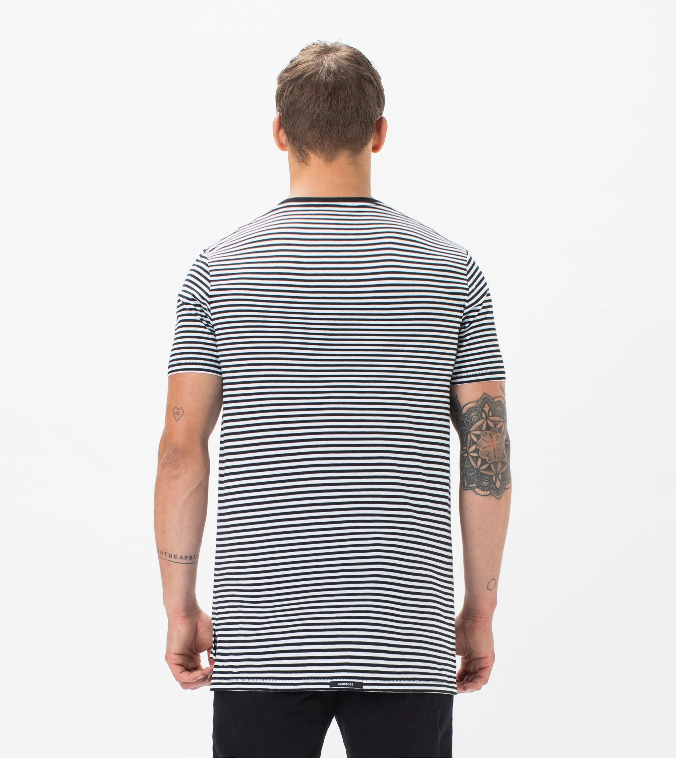 Flintlock Stripe Tee Black/White sold by Zanerobe product image thumbnail 4