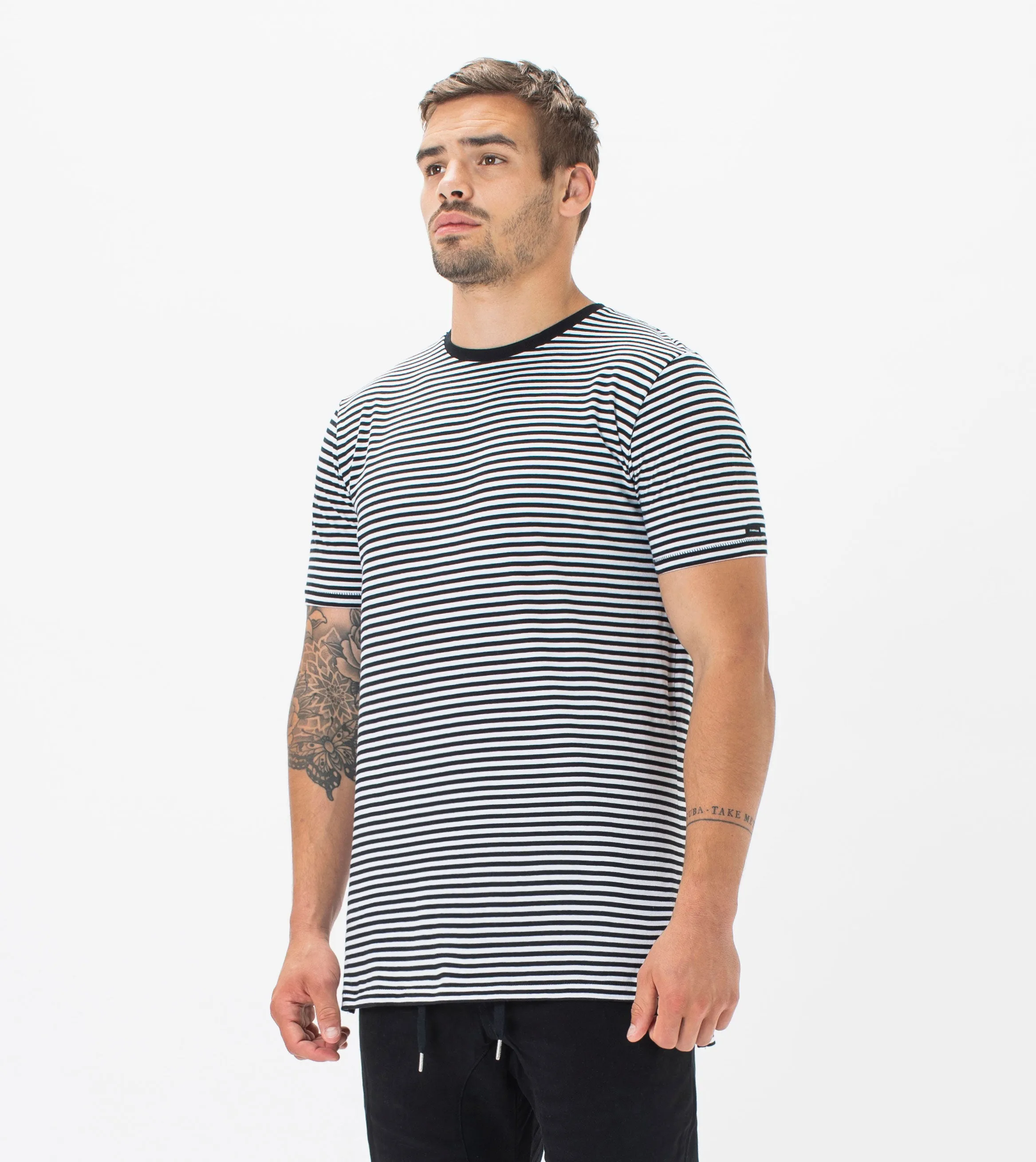 Flintlock Stripe Tee Black/White sold by Zanerobe product image thumbnail 2