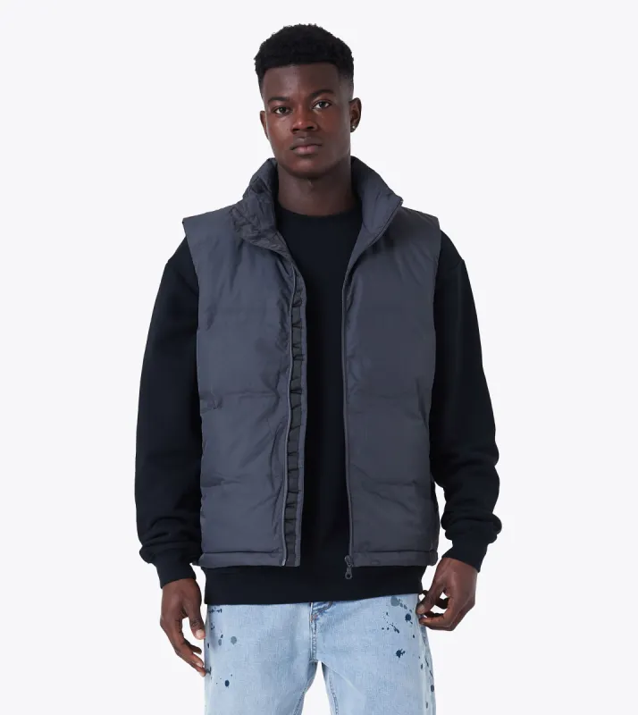 Powells Puffer Vest Grey sold by Zanerobe