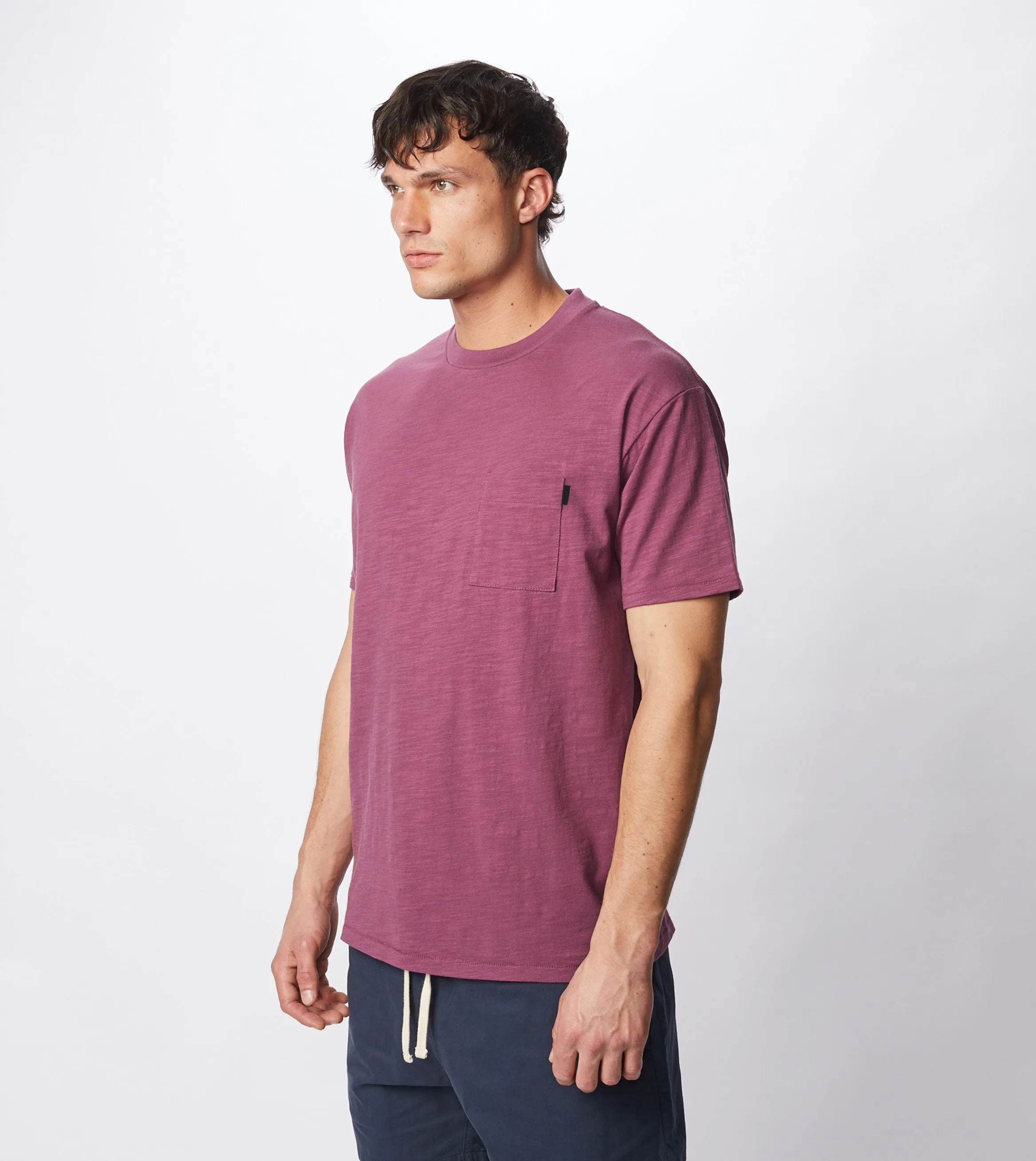 Slub Box Pocket Tee Acai - Sale sold by Zanerobe product image thumbnail 2