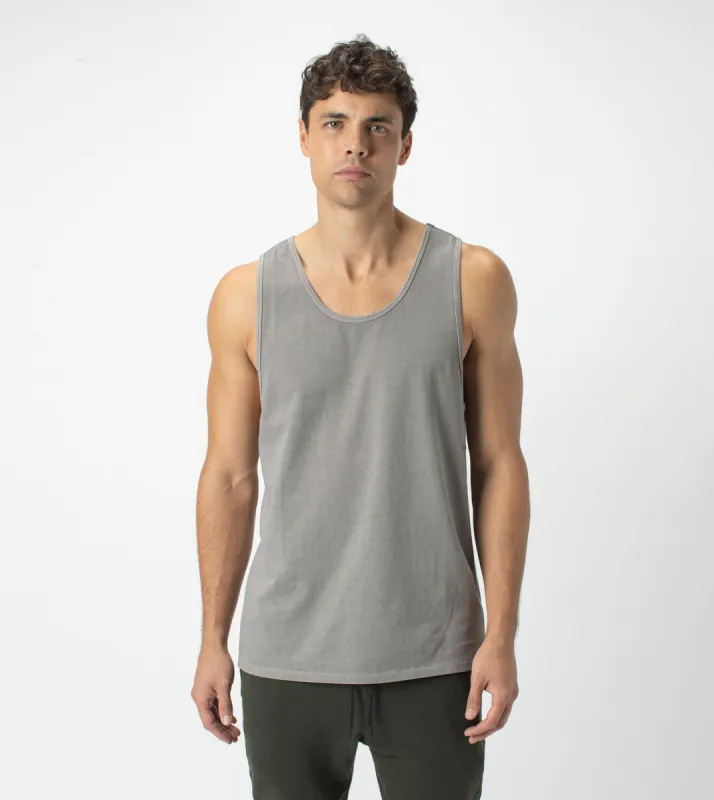 Rugger Tank GD Ash sold by Zanerobe