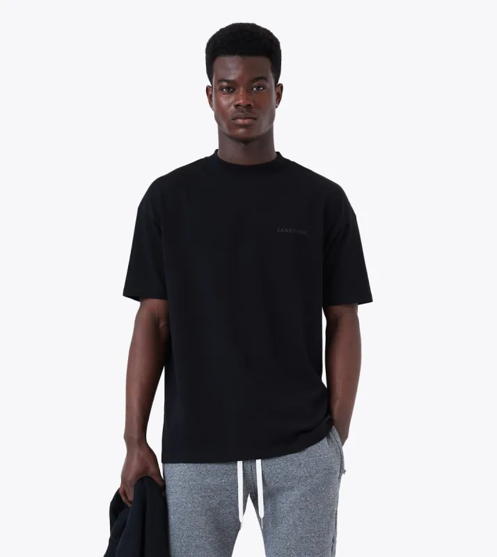 Box ++ Tee Black sold by Zanerobe