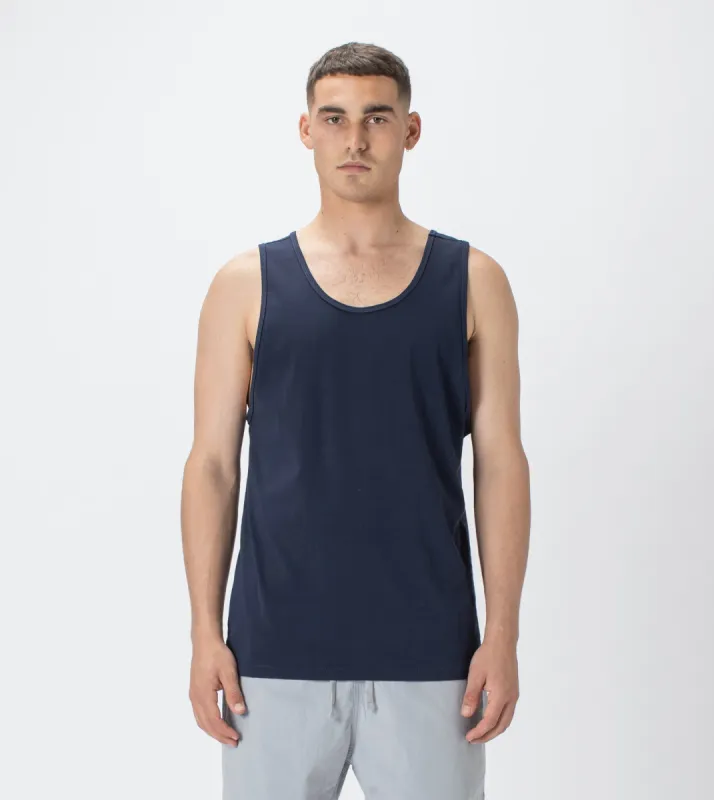 Rugger Tank Indigo sold by Zanerobe