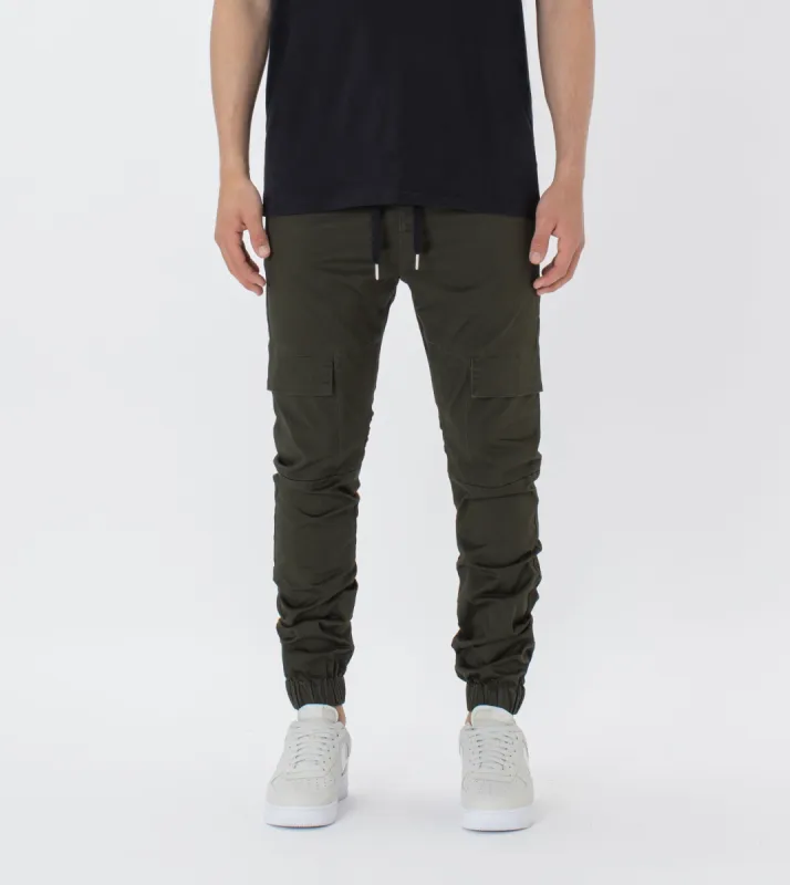 Sureshot Lite Cargo Jogger Dk Army sold by Zanerobe
