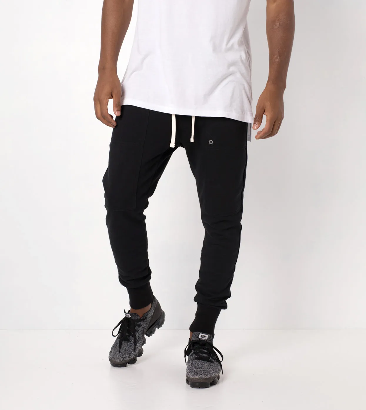 Blockshot Fleece Pant Black sold by Zanerobe