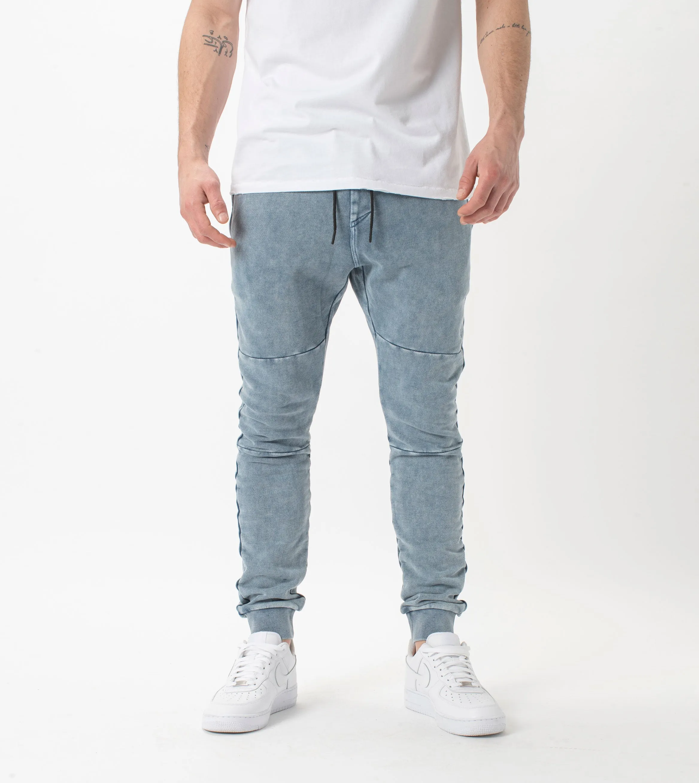 Sureshot Fleece Jogger Salt Blue sold by Zanerobe