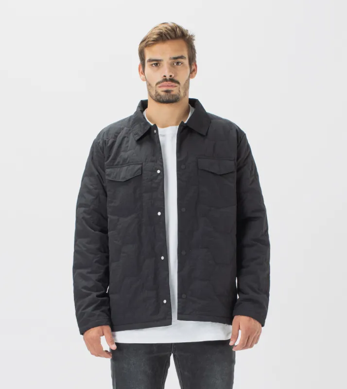 Quilt Shell Jacket Black sold by Zanerobe