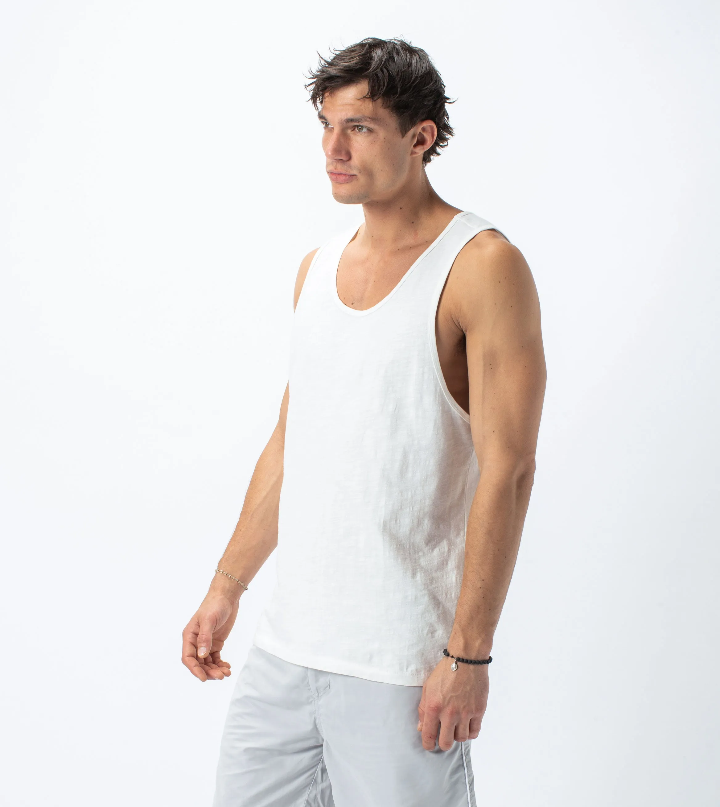 Slub Rugger Tank Milk sold by Zanerobe product image thumbnail 3