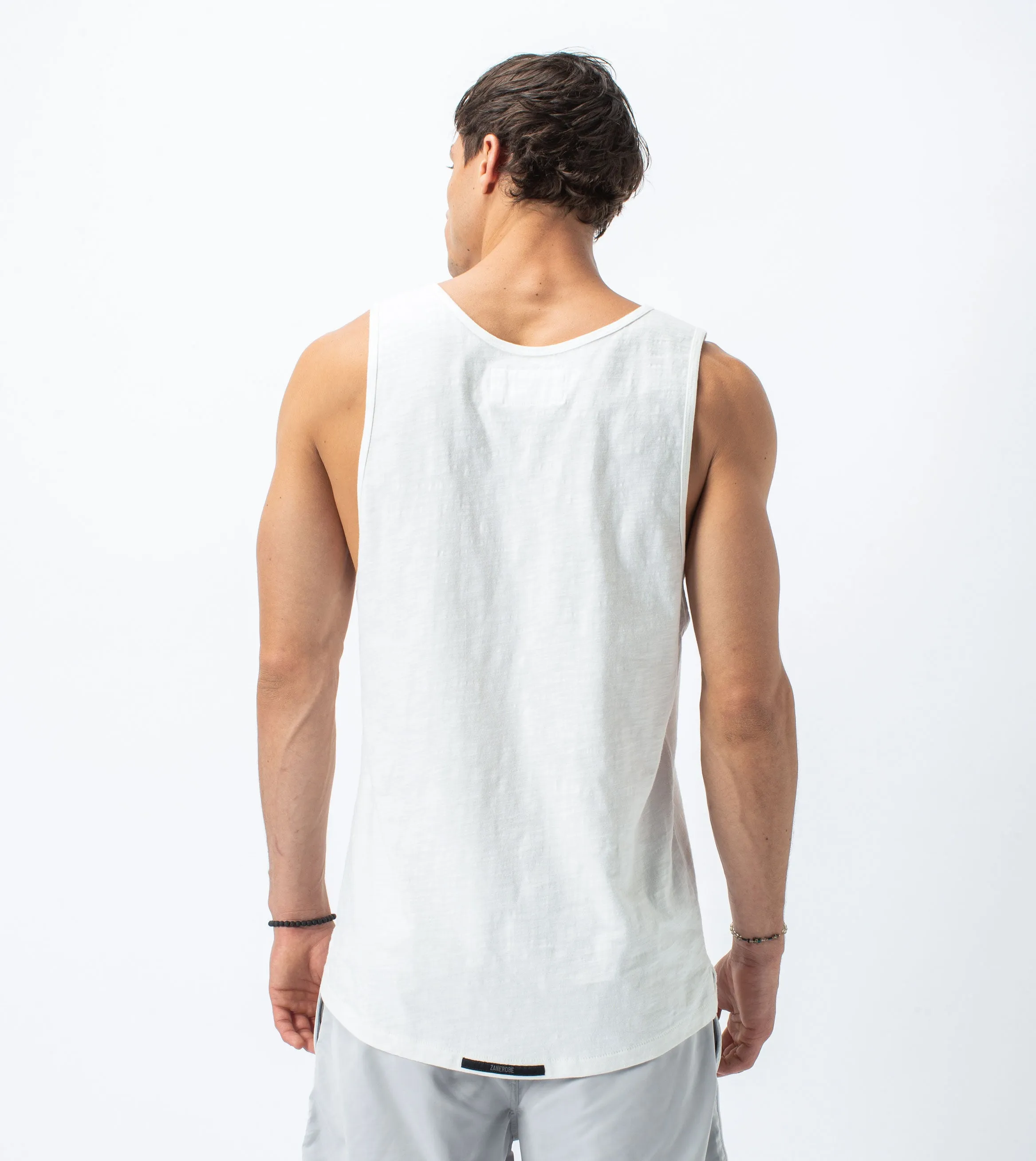 Slub Rugger Tank Milk sold by Zanerobe product image thumbnail 4