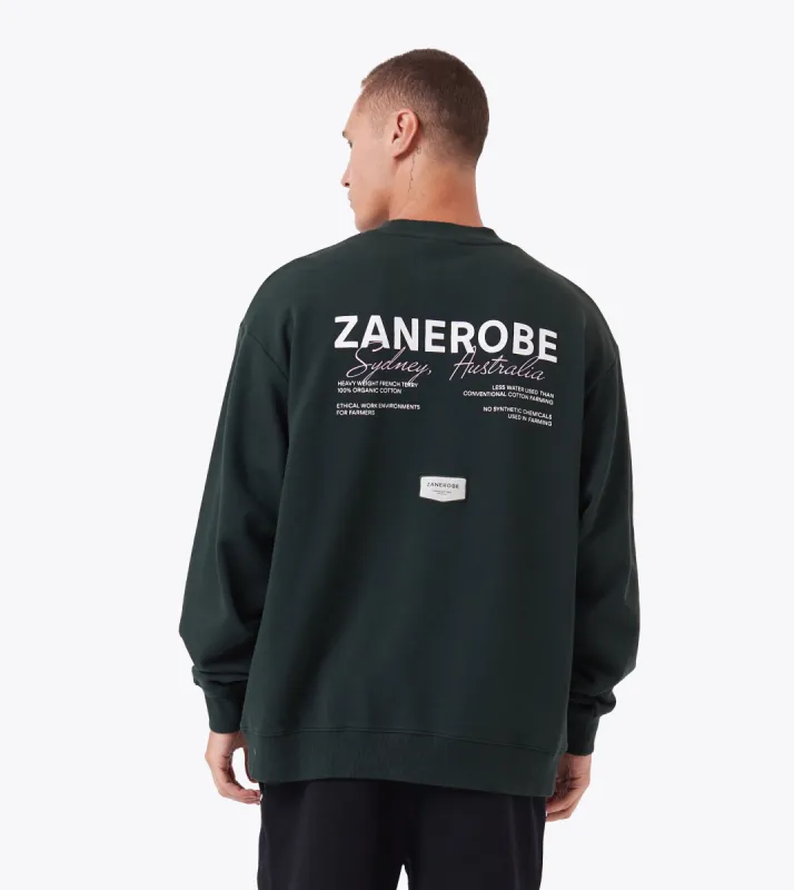 Script Orgo Crewsweat Forest sold by Zanerobe