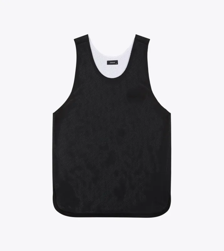 Mesh Rugger Tank Black sold by Zanerobe