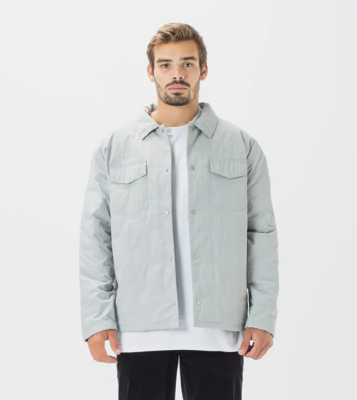 Quilt Shell Jacket Ice Grey sold by Zanerobe
