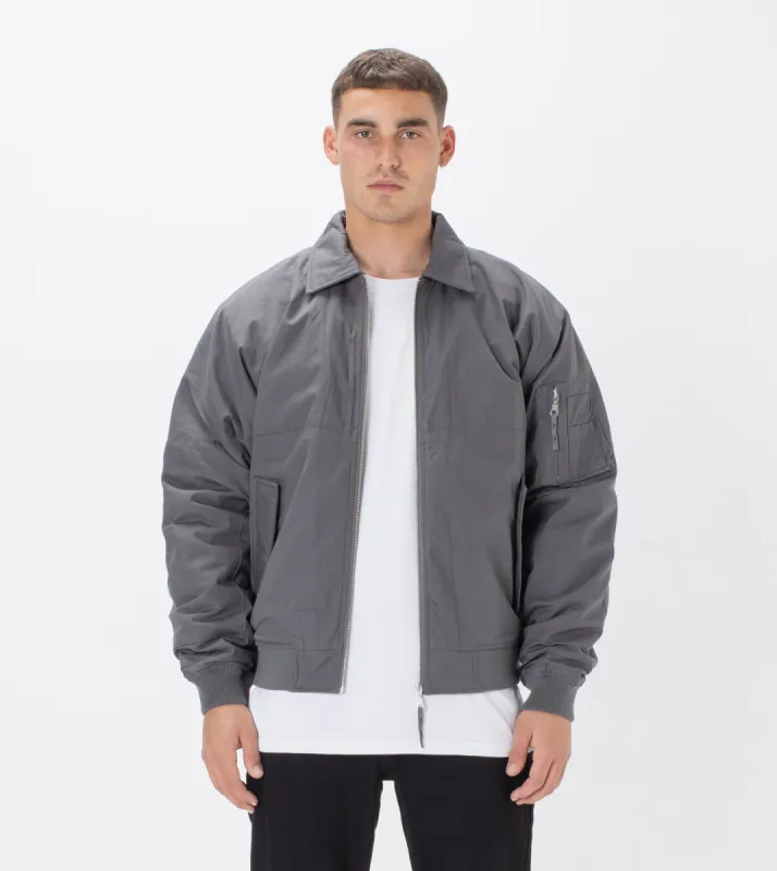 Militat Bomber Jacket Grey sold by Zanerobe