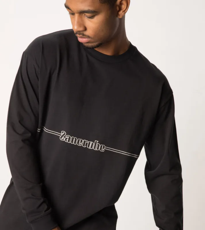 Sponsor Box LS Tee Black sold by Zanerobe