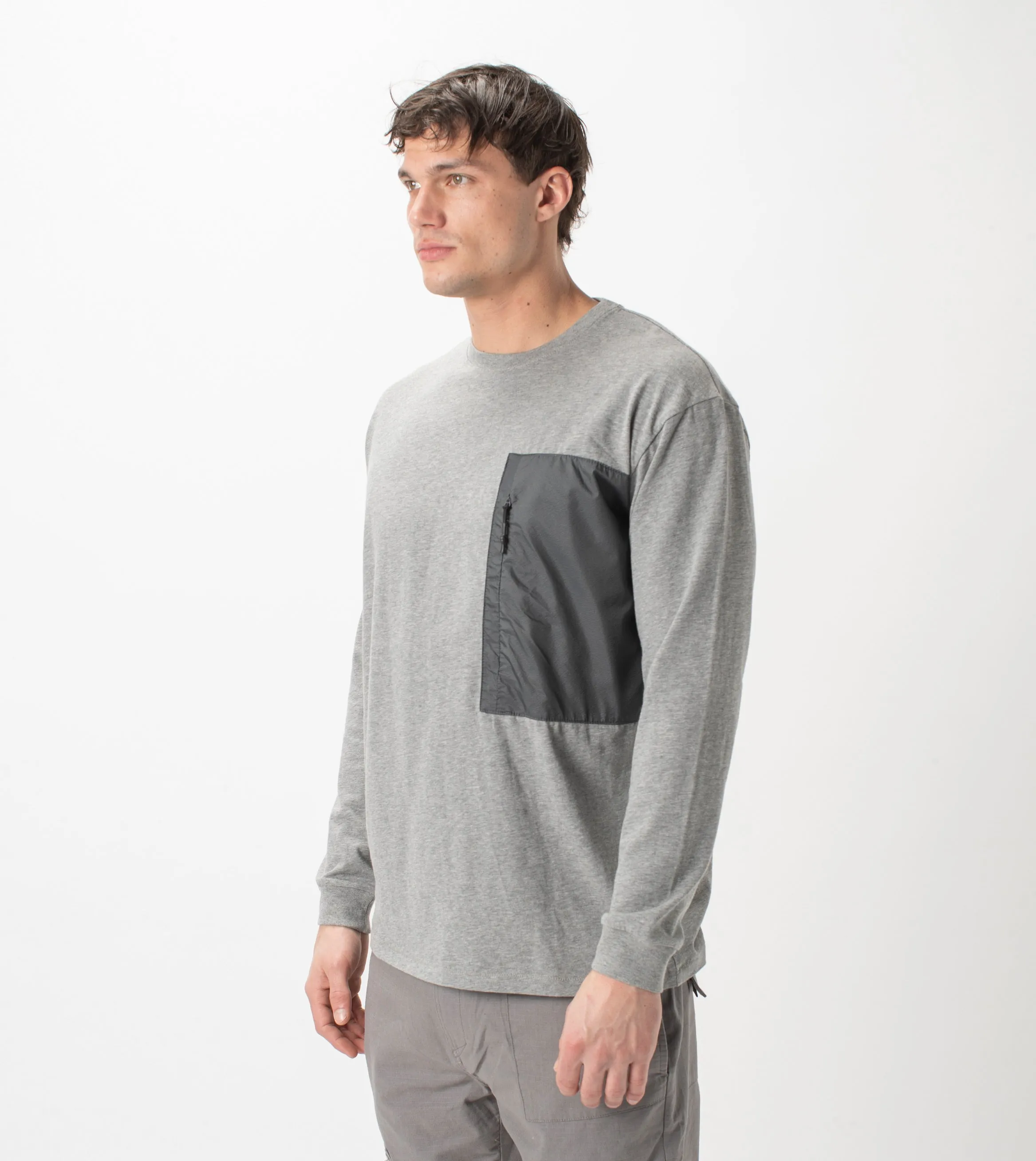 Tech Box LS Tee Dk Grey Marle sold by Zanerobe product image thumbnail 2